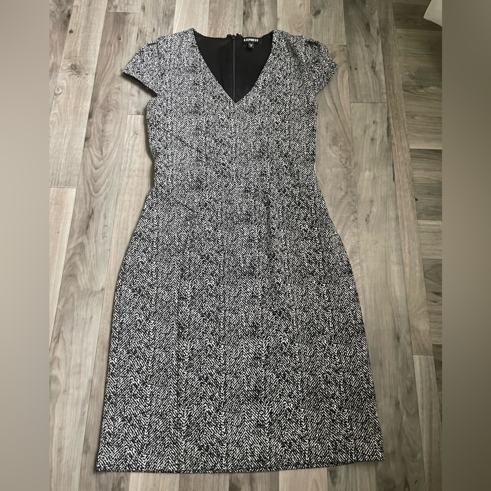 Elegant Black and White Women's Dress